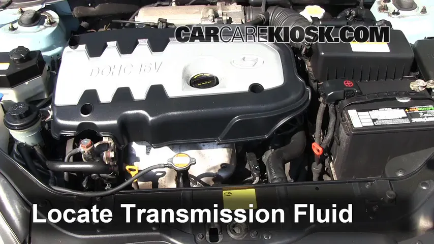 2007 Hyundai Accent SE 1.6L 4 Cyl. Transmission Fluid Check Fluid Level